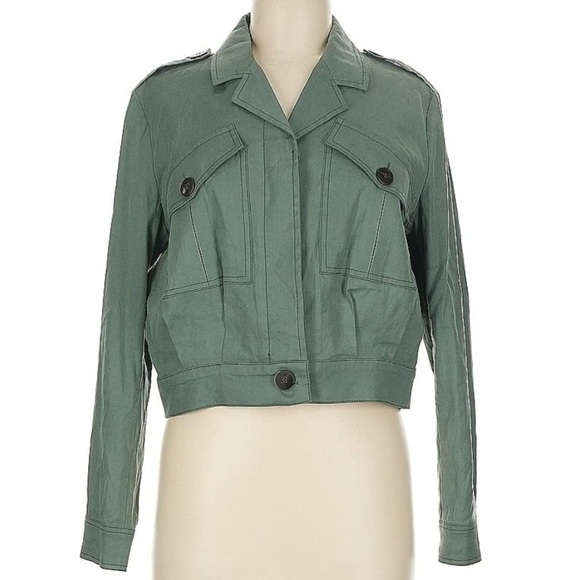 10 Crosby Derek Lam Olive Utility Jacket | 4 - Picture 1 of 6